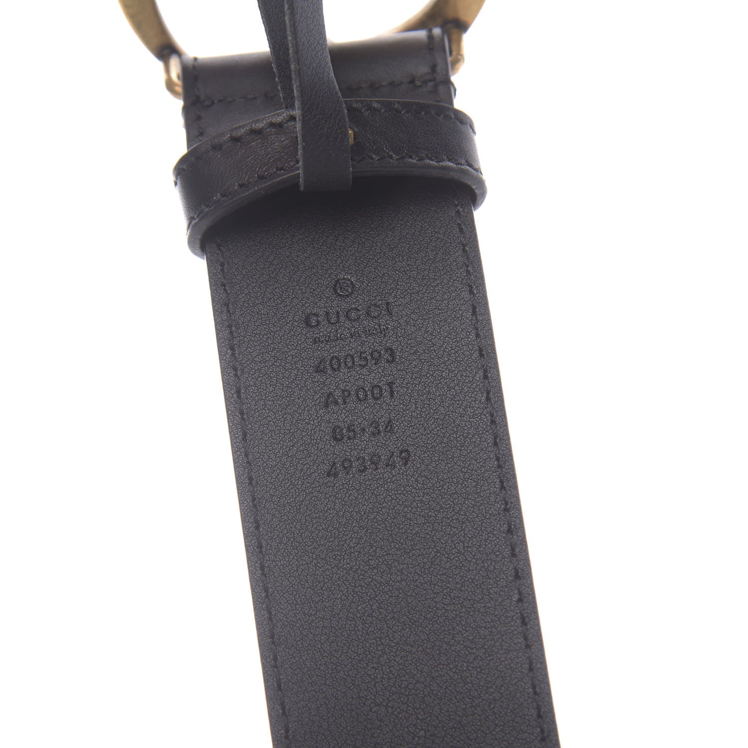 Gucci Calfskin Double G 40mm Belt 85 34 Black 3 of 6