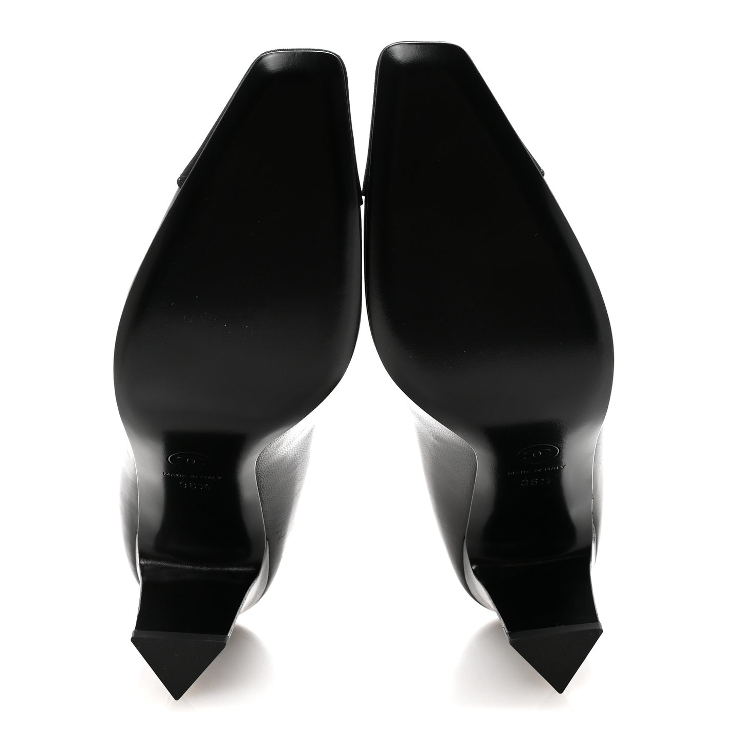 Lambskin Grosgrain Cap Toe CC Pumps 36.5 Black