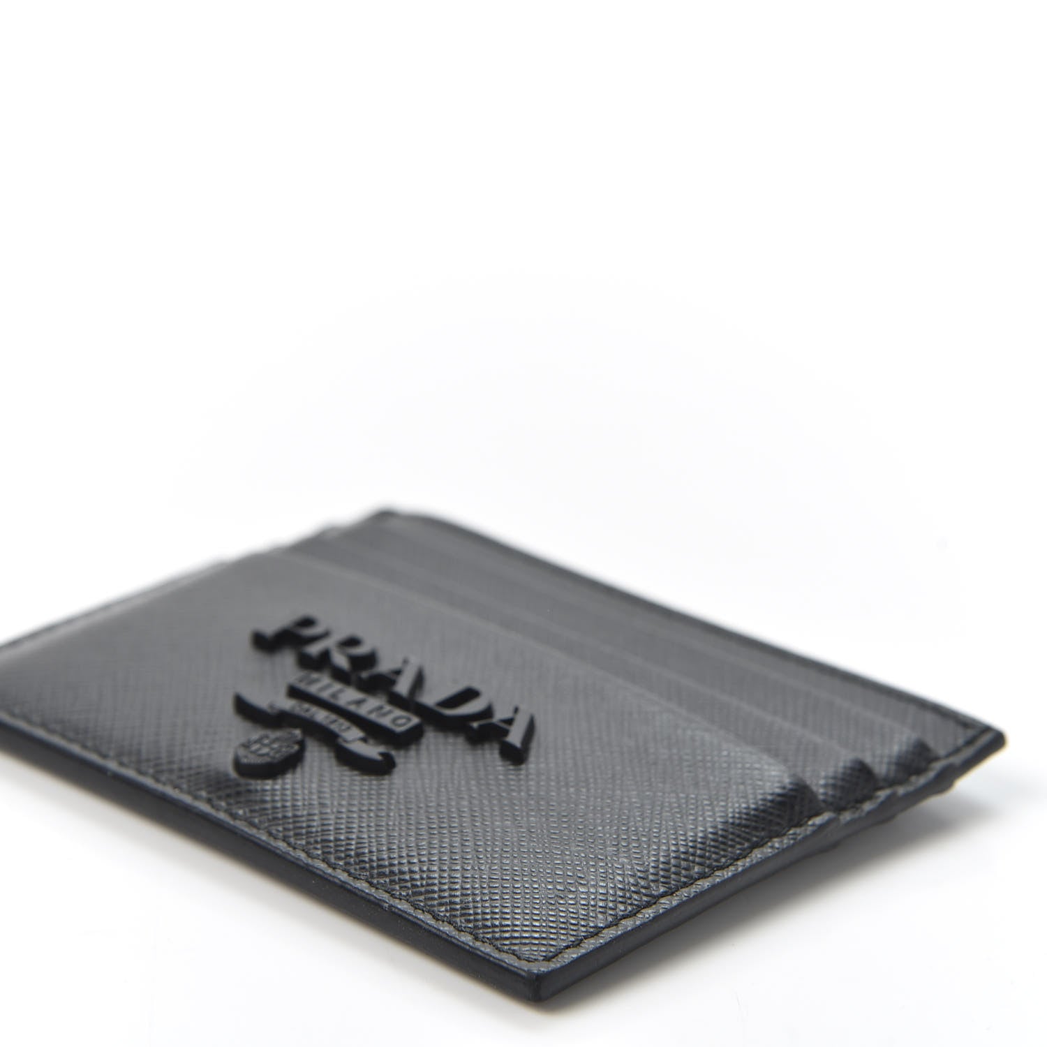 Prada Saffiano Shine Monochrome Card Holder Black 6 of 9