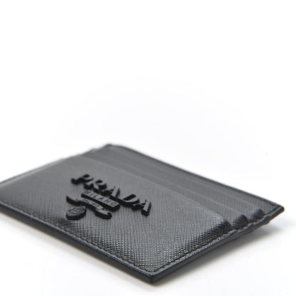 Prada Saffiano Shine Monochrome Card Holder Black 6 of 9