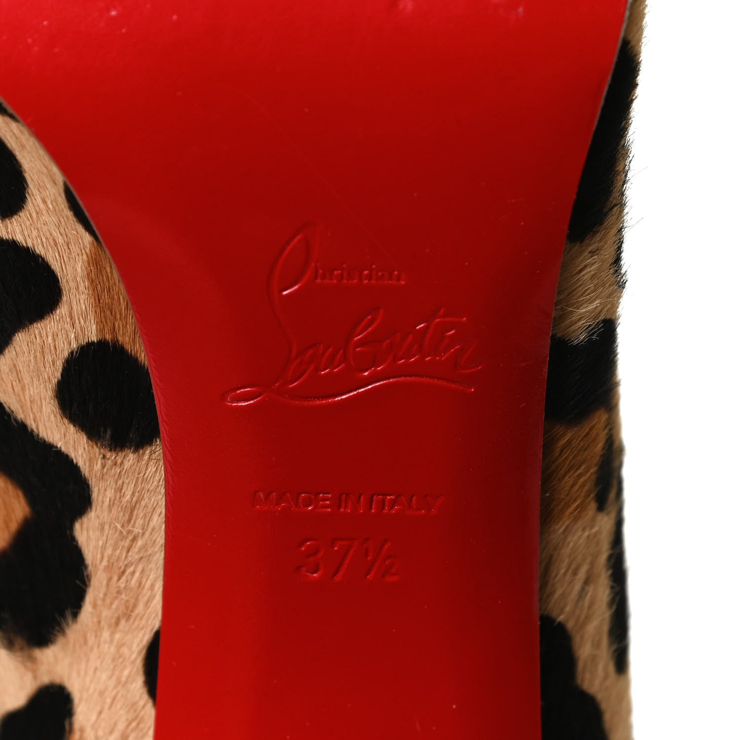 Christian Louboutin Calf Hair Leopard Print Who Dances 85 Ankle Boots 37.5 Gold Fauve 8 of 12