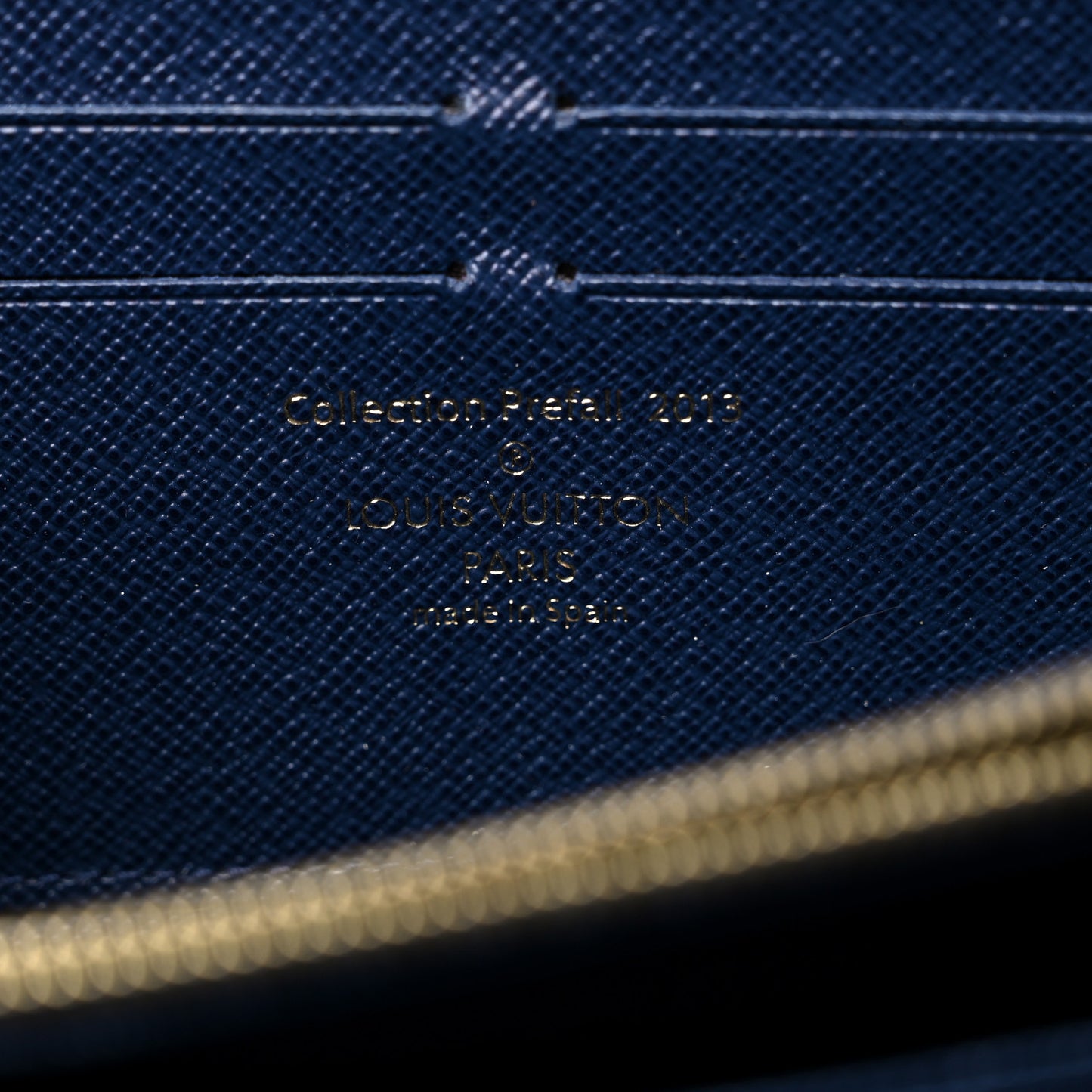 Damier Paillettes Zippy Wallet Blue