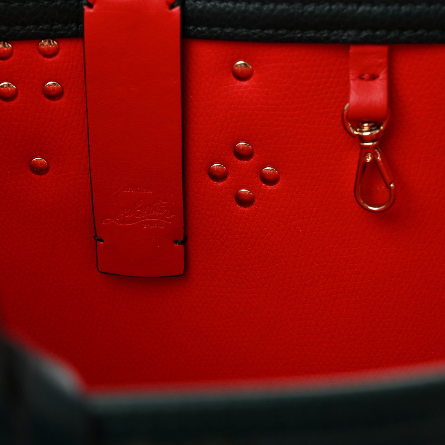 Christian Louboutin Calfskin Spikes Small East West Cabata Tote Vosges 6 of 9