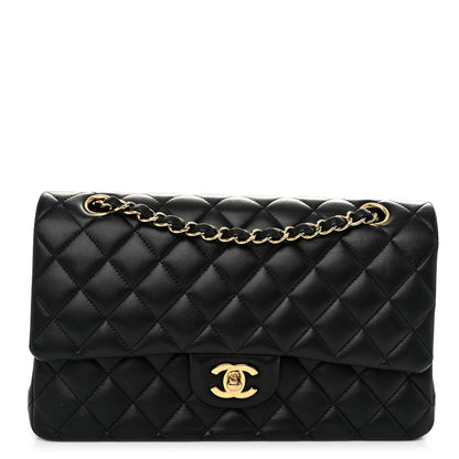Chanel Lambskin Quilted Medium Double Flap Black 1 of 10
