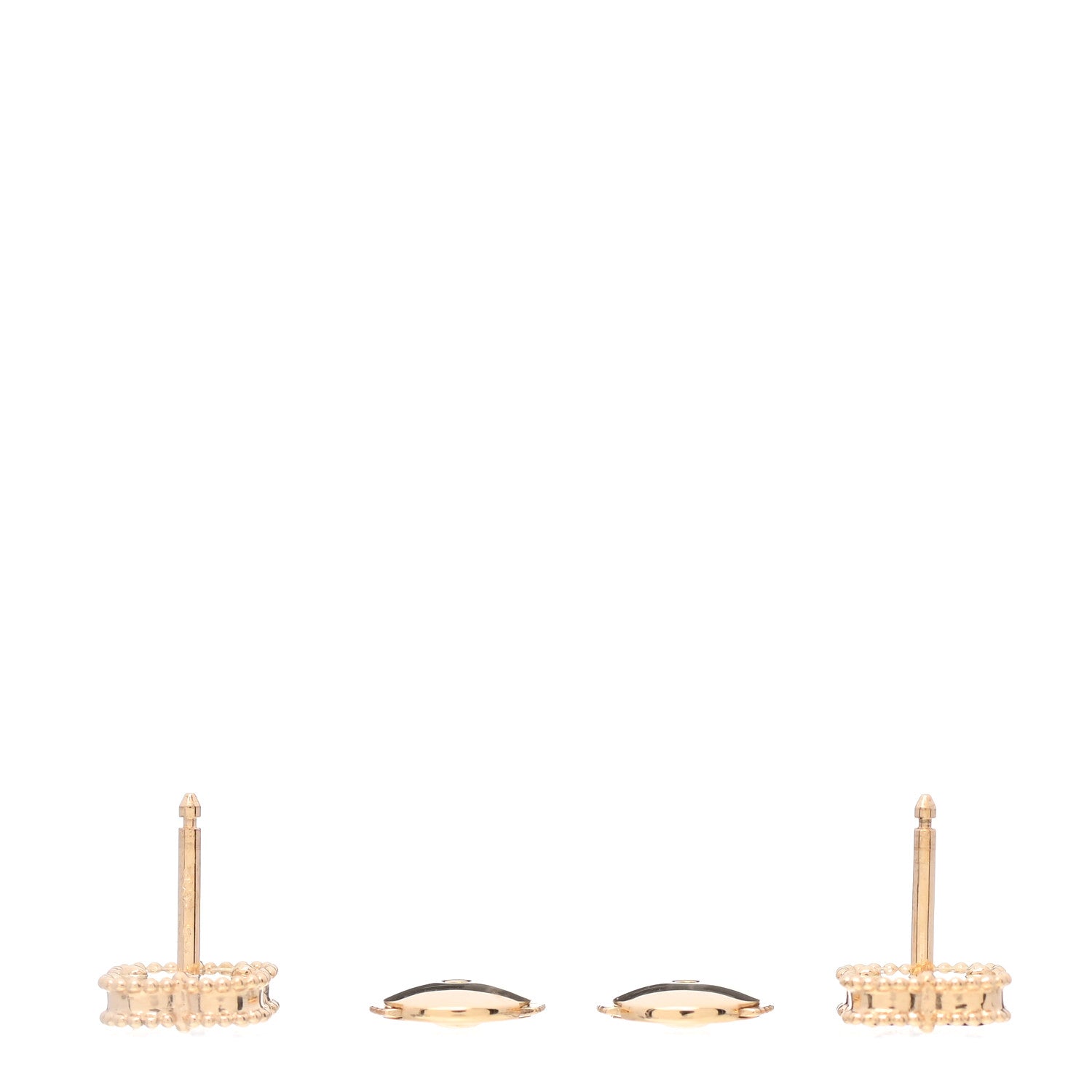 Van Cleef & Arpels 18K Yellow Gold Black Onyx Sweet Alhambra Earrings 3 of 6