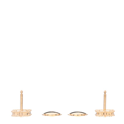 Van Cleef & Arpels 18K Yellow Gold Black Onyx Sweet Alhambra Earrings 3 of 6