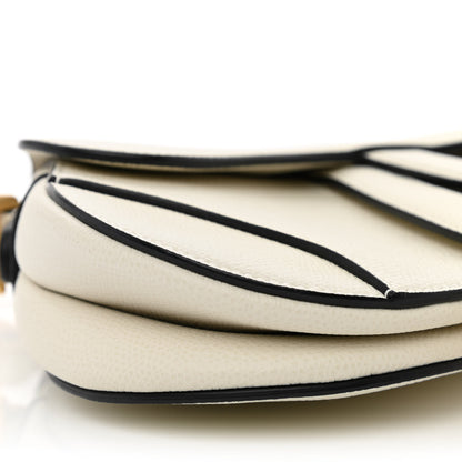 Christian Dior Grained Calfskin Mini Saddle Bag White 9 of 10