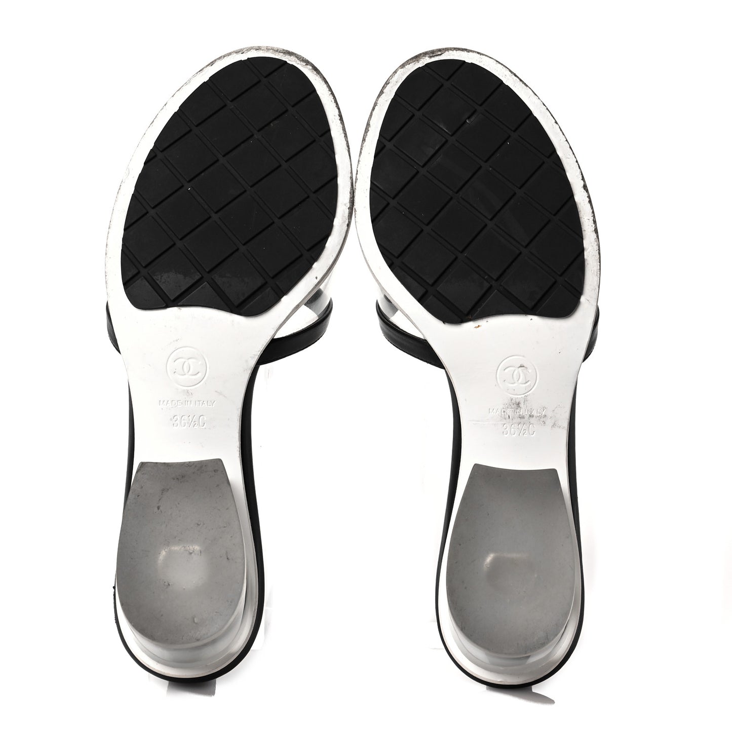 Lambskin PVC Mule 36.5 Transparent Black