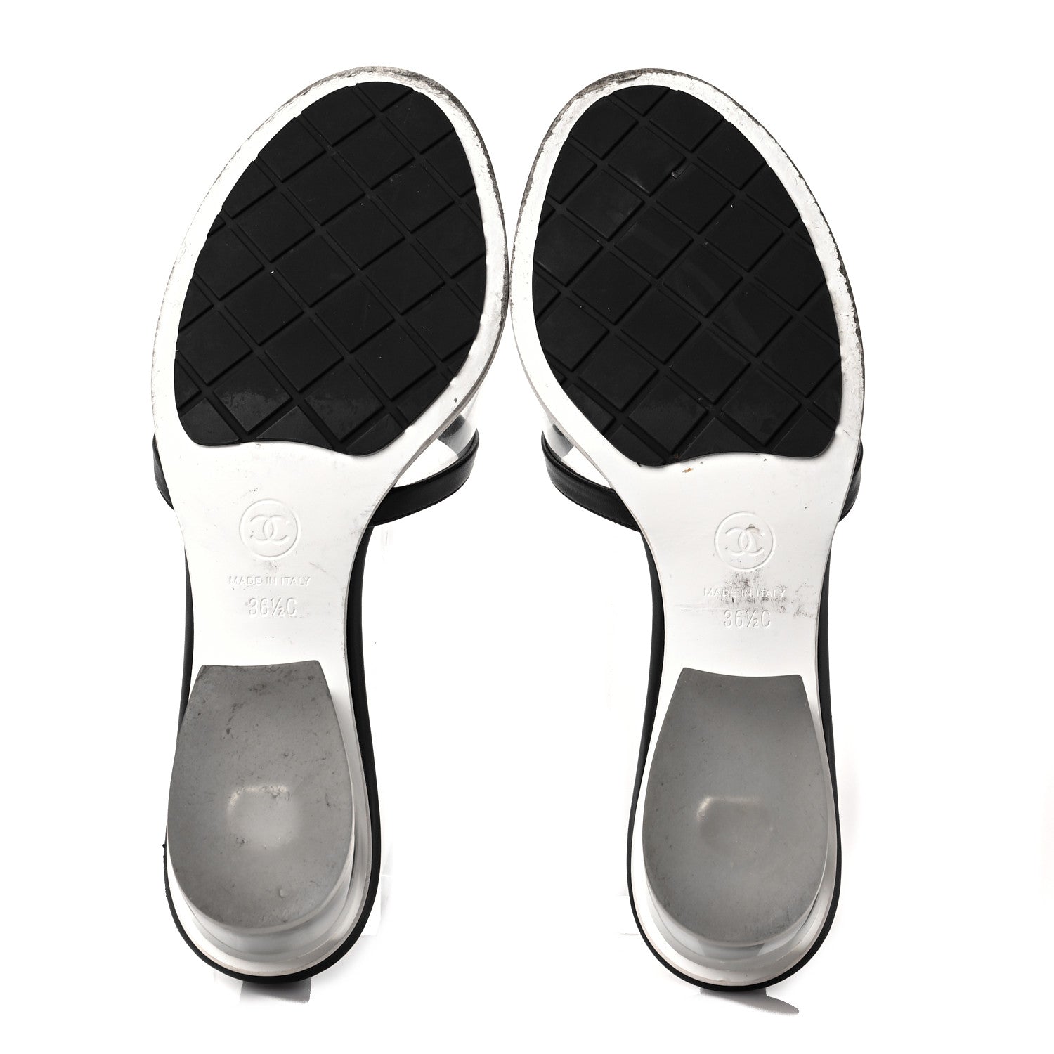 Chanel Lambskin PVC Mule 36.5 Transparent Black 6 of 10