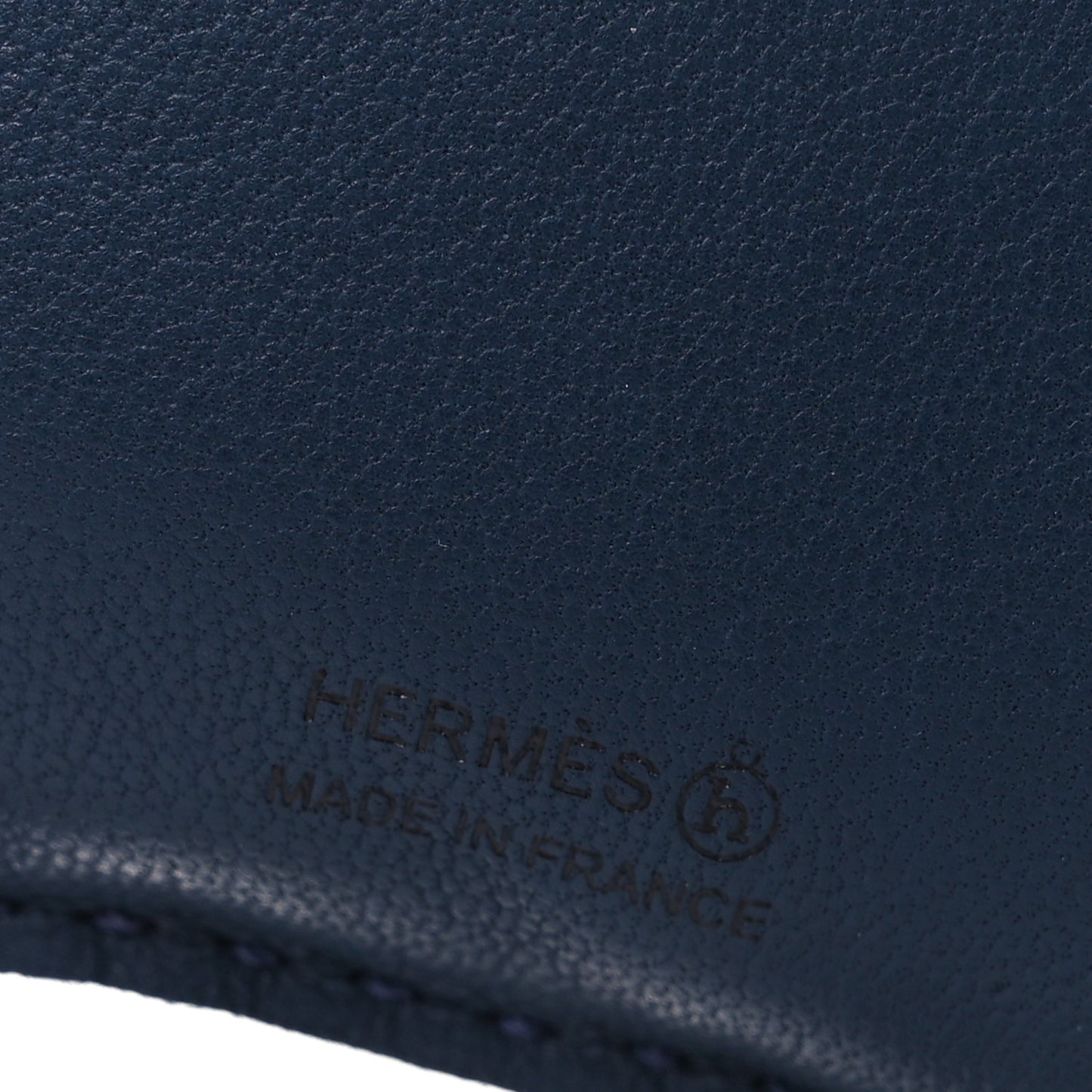 Lambskin Silk Petit H Hibouton Charm Marine