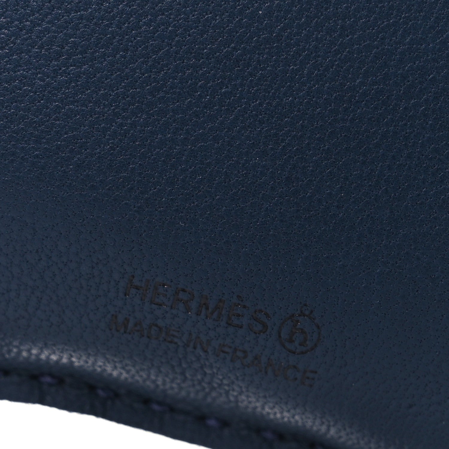 Hermes Lambskin Silk Petit H Hibouton Charm Marine 3 of 4