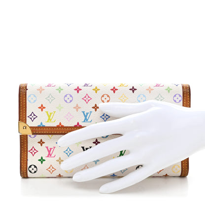 Louis Vuitton Monogram Multicolor Porte Tresor International Wallet White 2 of 8