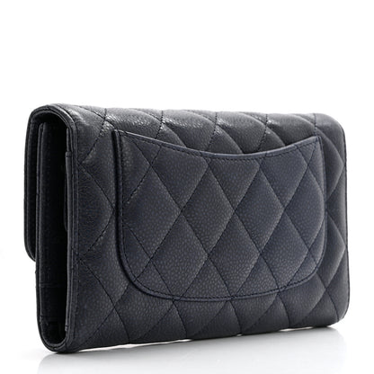 Chanel Caviar Quilted Reissue Long Flap Wallet Navy 3 of 7