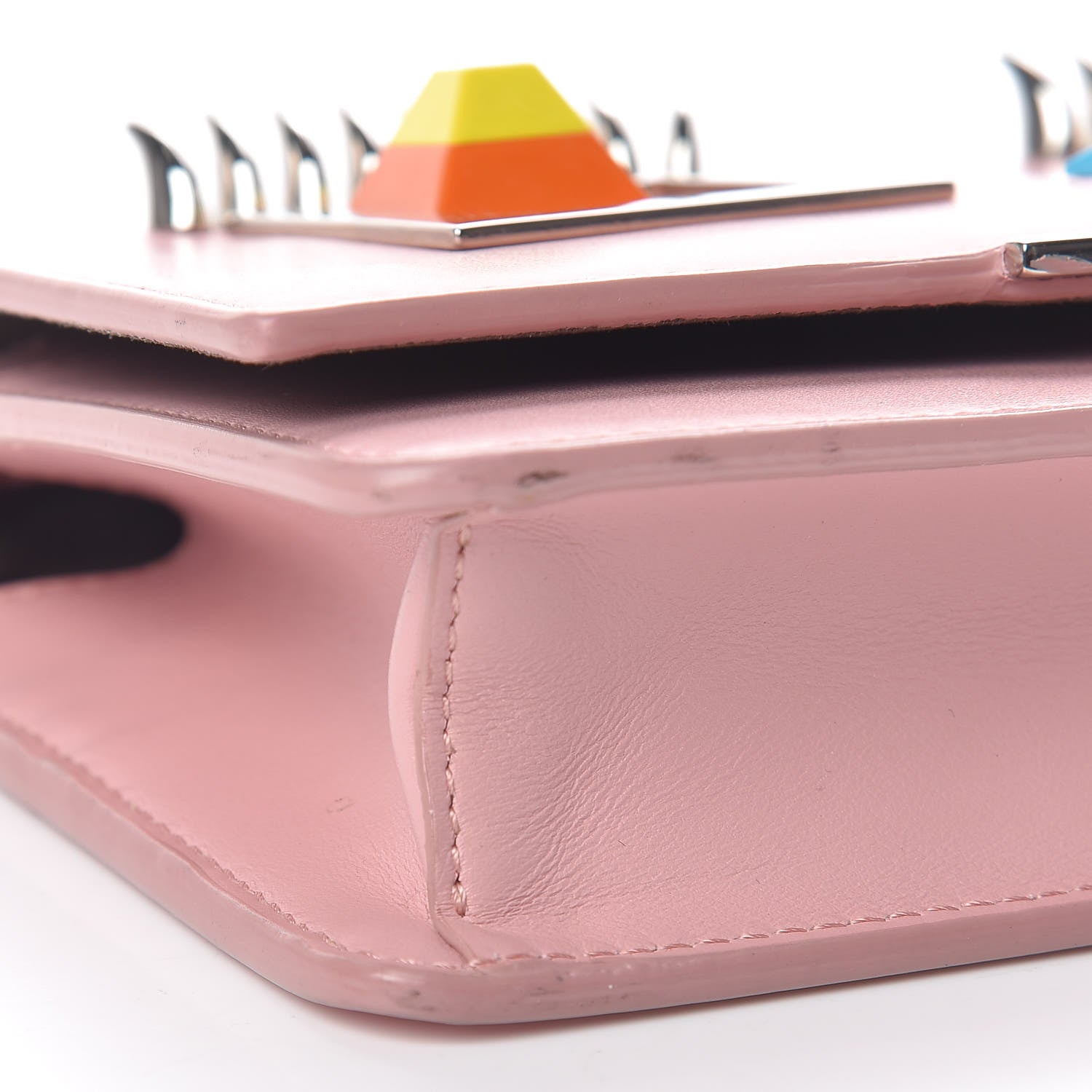Fendi Vitello Century Hypnoteyes Tube Wallet On Chain Bubblegum 11 of 12