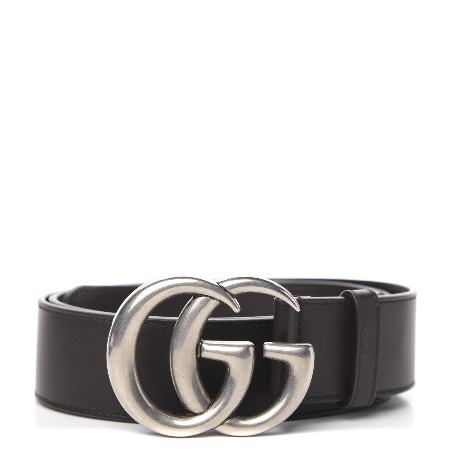 Gucci Moon Calfskin Nickel Double G 40mm Belt 100 40 Dark Cocoa 1 of 5
