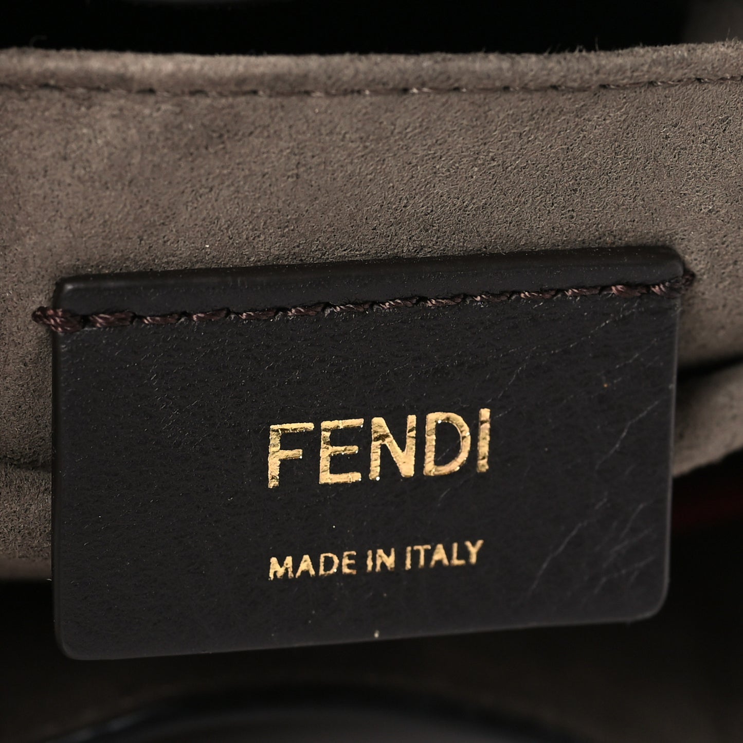 Vitello Grace F is Fendi Bi-Color FF 1974 Embossed Grande Mon Tresor Bucket Bag Maya Black Fragola