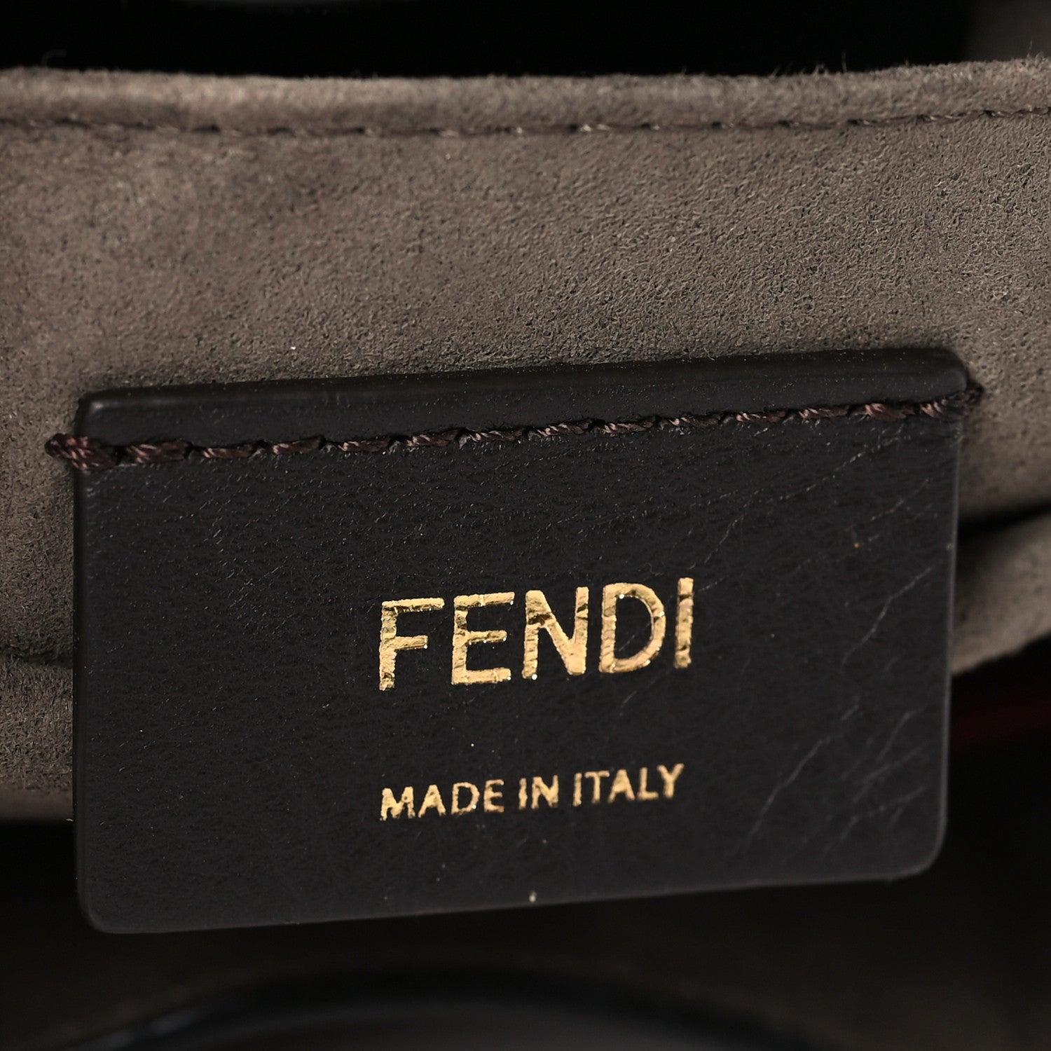 Fendi Vitello Grace F is Fendi Bi-Color FF 1974 Embossed Grande Mon Tresor Bucket Bag Maya Black Fragola 6 of 9