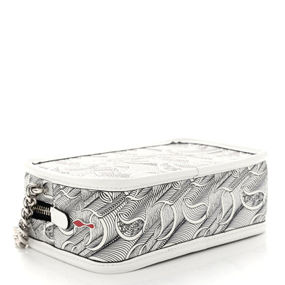 Christian Louboutin Calfskin Small Loubinth Radioloubi White Black 4 of 9