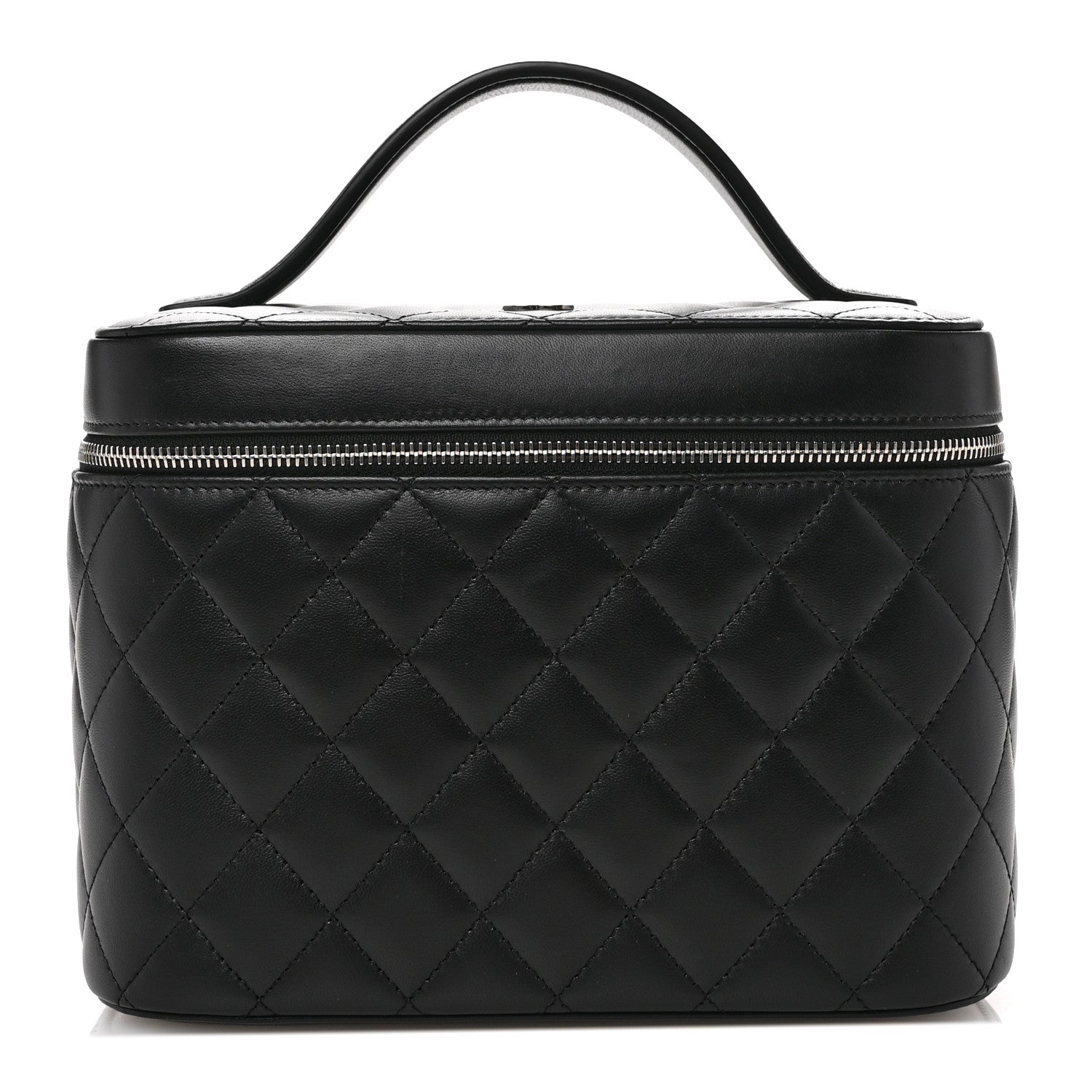 Chanel Lambskin Quilted Large Vanity Pouch Black 1 of 8