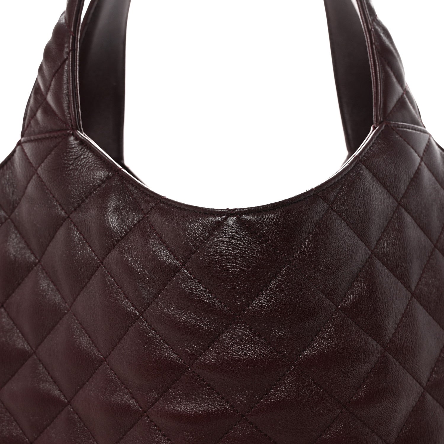 Saint Laurent Lambskin Quilted Maxi Icare Shopping Tote  Rouge Cabernet 8 of 10