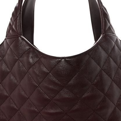 Saint Laurent Lambskin Quilted Maxi Icare Shopping Tote  Rouge Cabernet 8 of 10