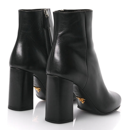 Prada Vitello Ankle Boots 37.5 Black 5 of 8