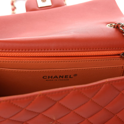 Chanel Lambskin Quilted Mini Rectangular Flap Orange 8 of 10
