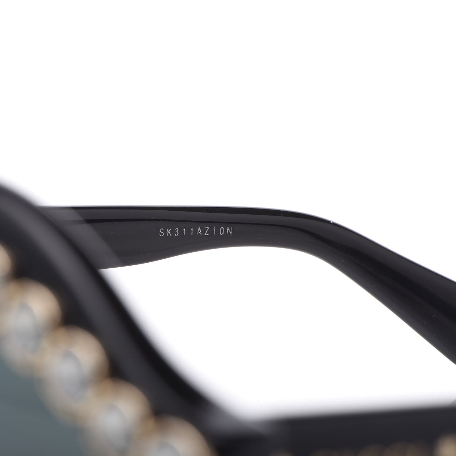 Gucci Acetate Crystal Studded Cat Eye Sunglasses GG3867/S Black 7 of 8