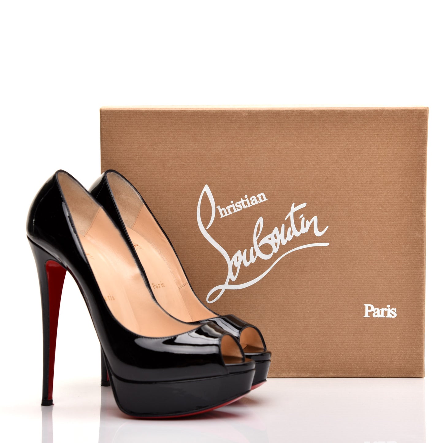 Patent Lady Peep 150 Pumps 39 Black