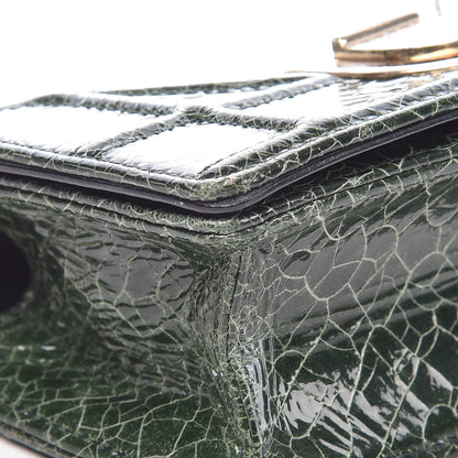 Christian Dior Ceramic Effect Deerskin Baby Diorama Flap Bag Green 10 of 15