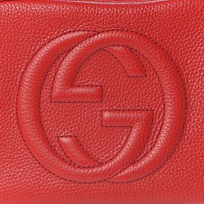 Gucci Pebbled Calfskin Small Soho Disco Bag Tabasco Red 12 of 13