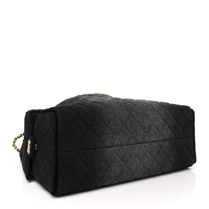 Chanel Washed Denim Quilted Medium Chanel 25 Handbag Black 5 of 11