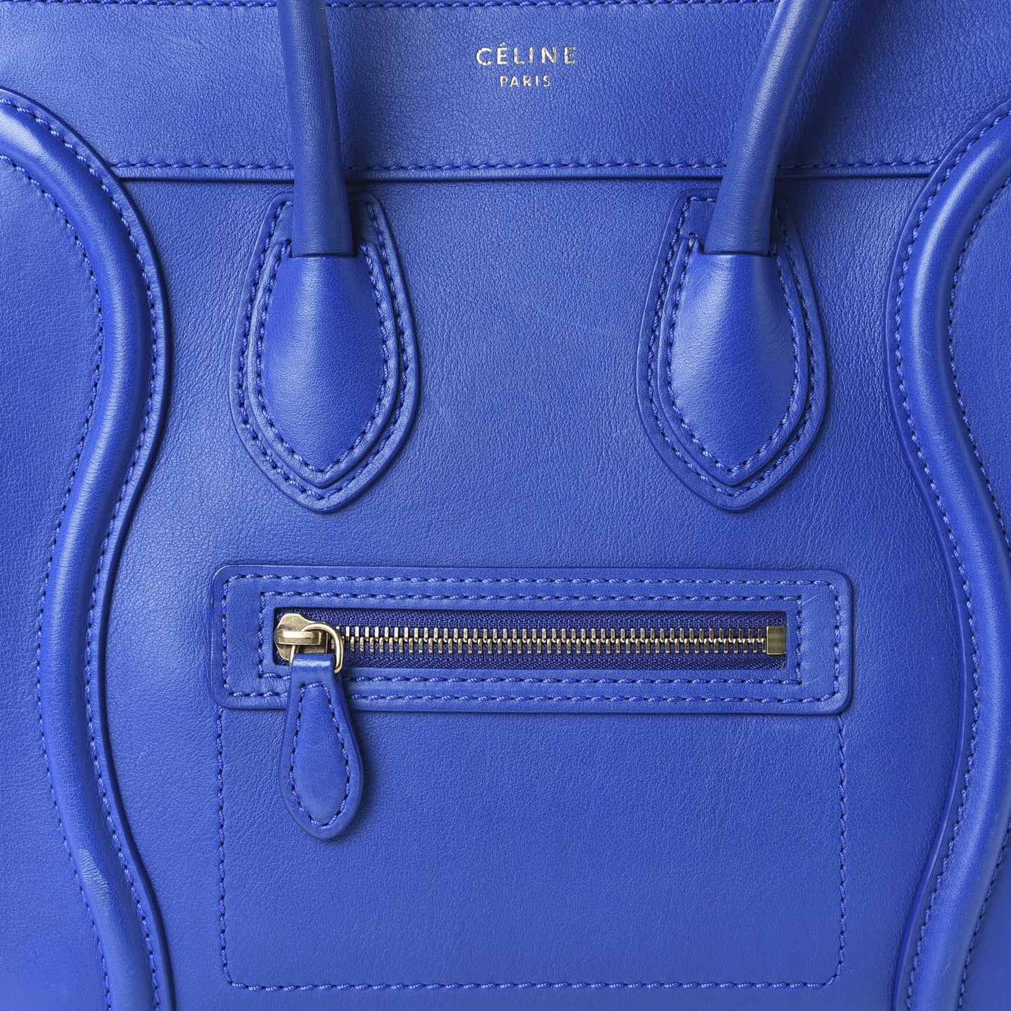 Smooth Calfskin Micro Luggage Royal Blue