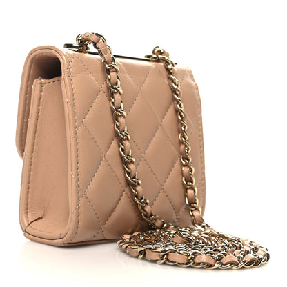 Chanel Lambskin Quilted Mini Trendy CC Clutch With Chain Beige 3 of 10