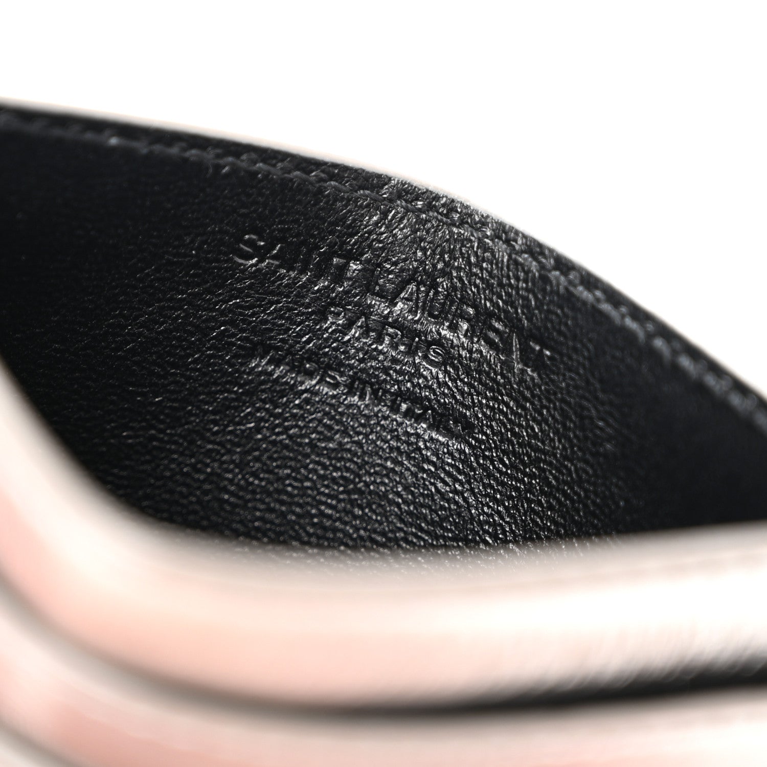 Saint Laurent Metallic Eel Credit Card Case Silver 6 of 9