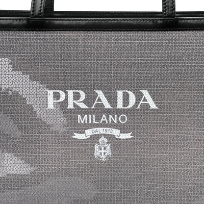 Prada Sequin Mesh Tote Bag Black 9 of 11