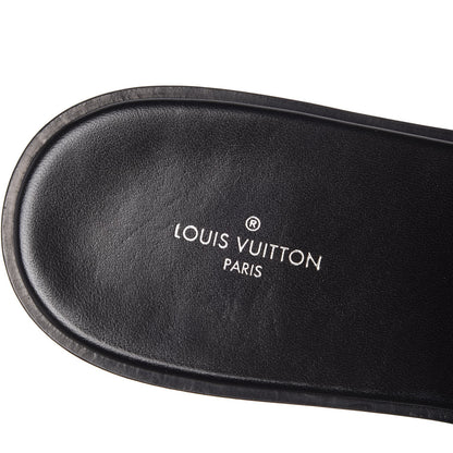 Louis Vuitton Patent Calfskin Monogram LV Black Heart Flat Mules 39 Cacao 7 of 8