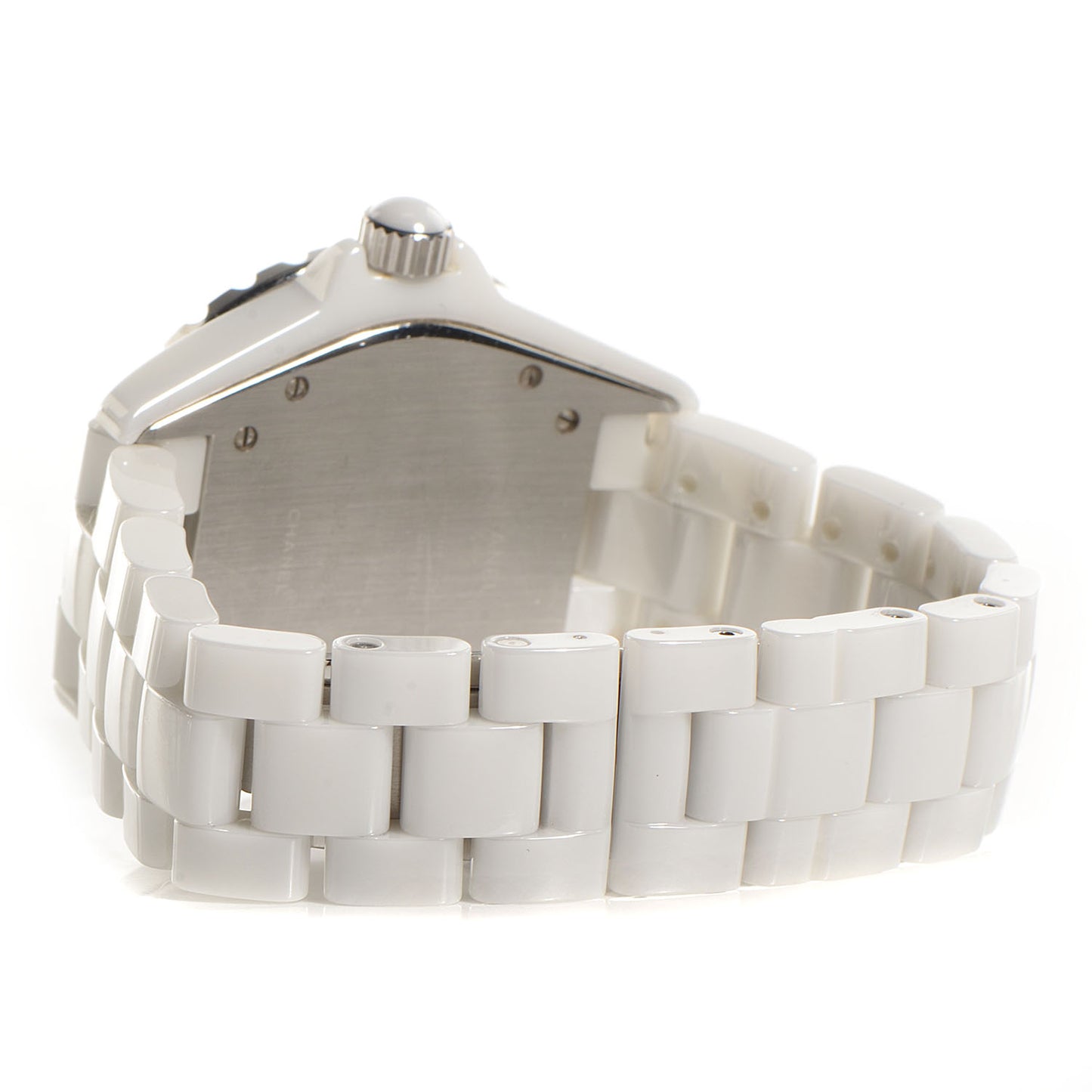 Stainless Steel Ceramic Diamond Pave Bezel 38mm J12 Automatic Watch White