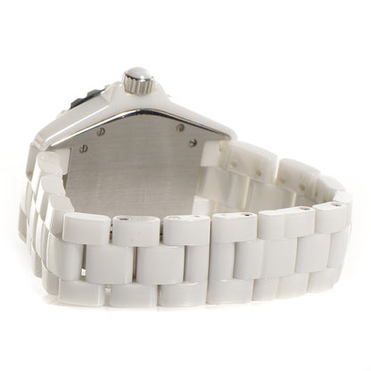 Chanel Stainless Steel Ceramic Diamond Pave Bezel 38mm J12 Automatic Watch White 3 of 5