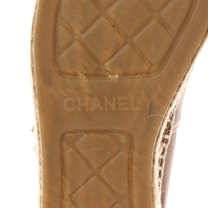 Chanel Lambskin CC Espadrilles 39 Light Brown 6 of 12