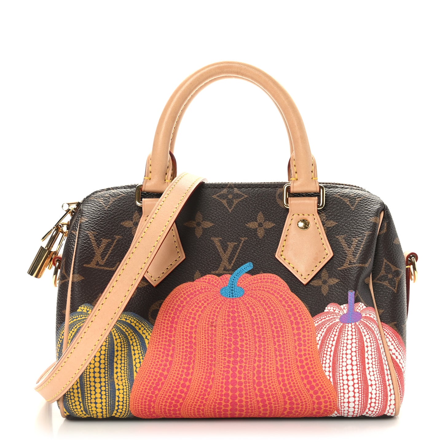 LV X YK Monogram Pumpkins Speedy Bandouliere 20