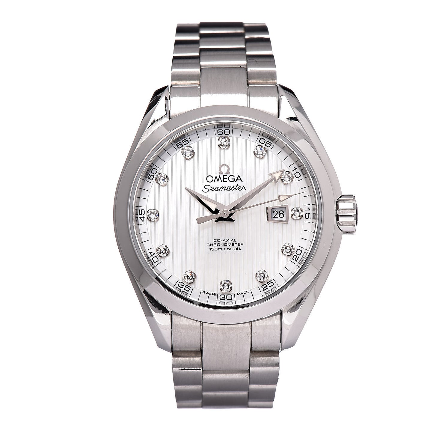 Stainless Steel Diamond Mother of Pearl 34mm Seamaster Aqua Terra Co-Axial Chronometer Automatic Watch 231.10.34.20.55.001