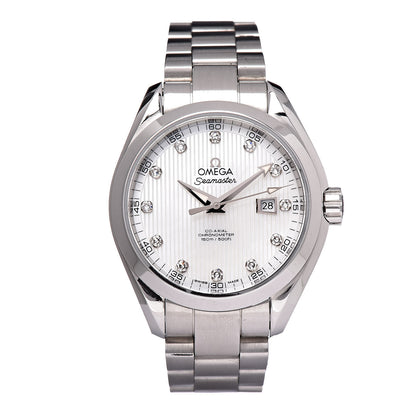 Omega Stainless Steel Diamond Mother of Pearl 34mm Seamaster Aqua Terra Co-Axial Chronometer Automatic Watch 231.10.34.20.55.001 1 of 7