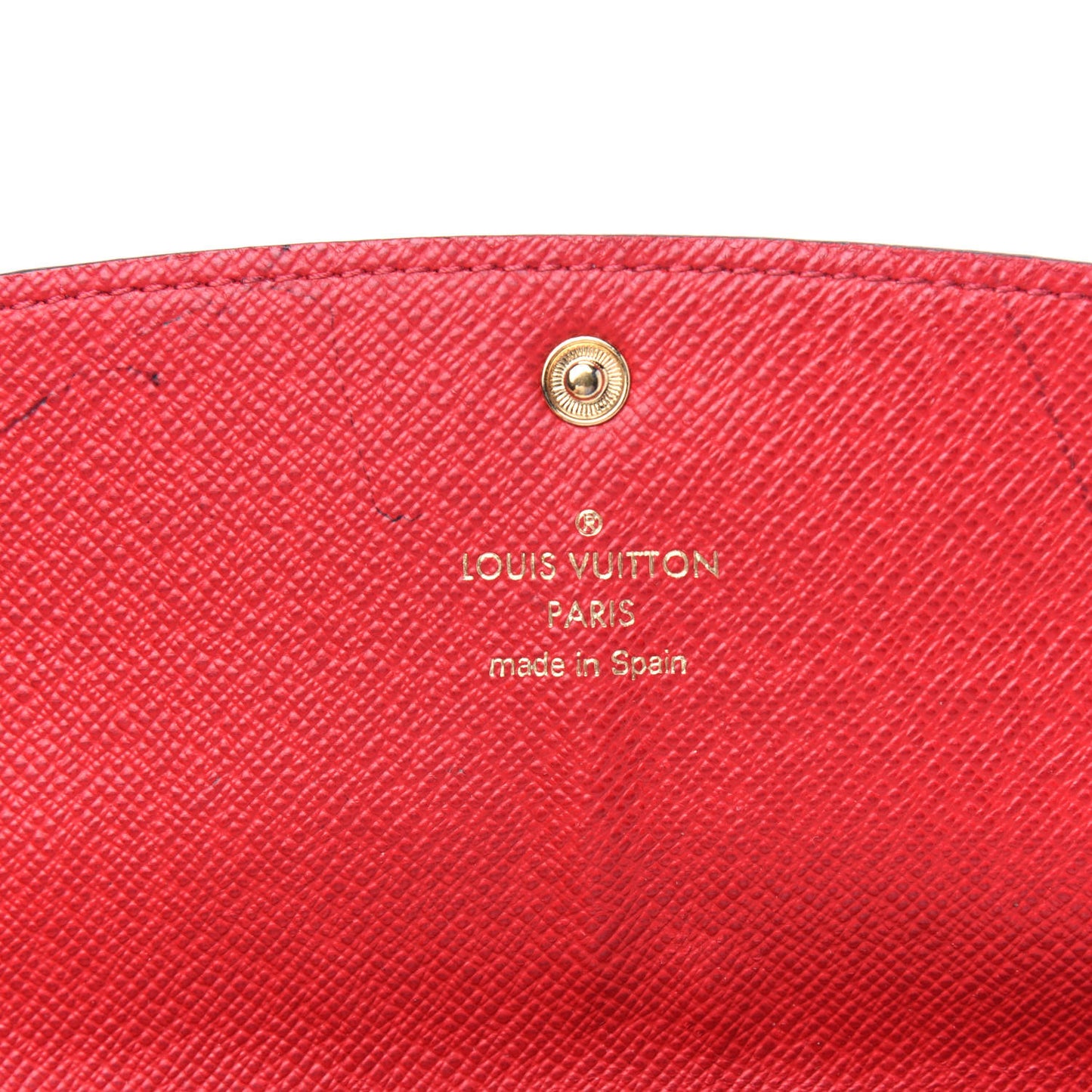 Damier Ebene Emilie Wallet Red