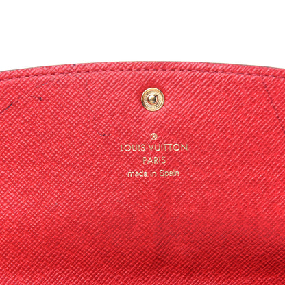 Louis Vuitton Damier Ebene Emilie Wallet Red 6 of 19