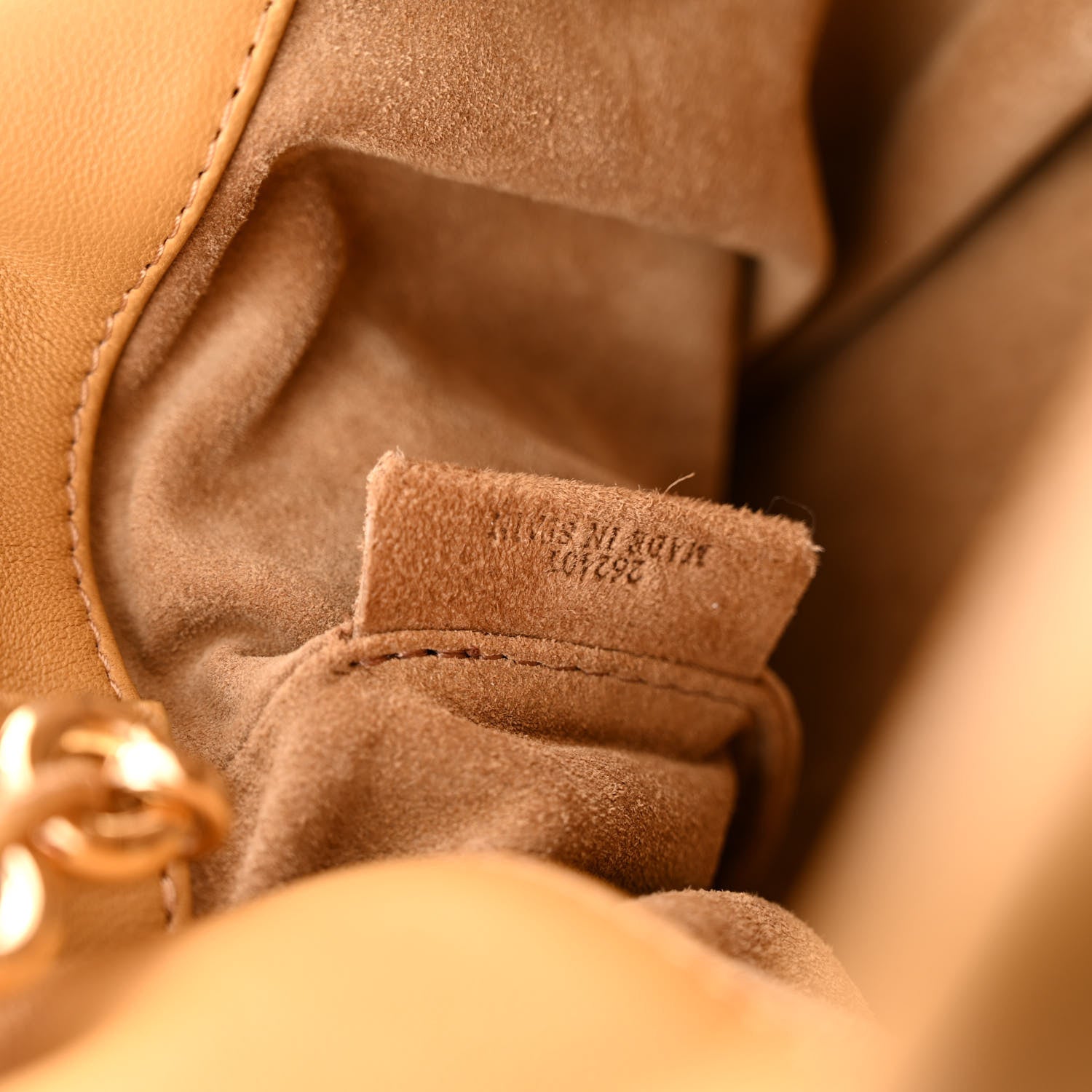 Loewe Mellow Nappa Donut Medium Chain Flamenco Knot Clutch Sahara 7 of 10
