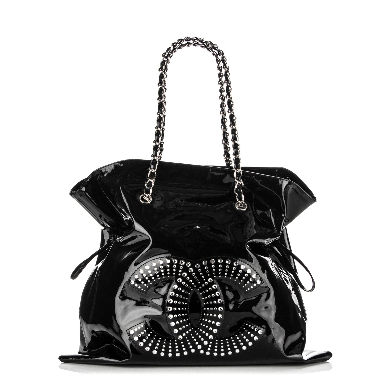Chanel Patent Crystal Strass Bonbons Tote Black 1 of 7