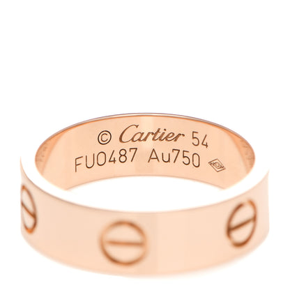 Cartier 18K Pink Gold 5.5mm LOVE Ring 54 6.75 4 of 5