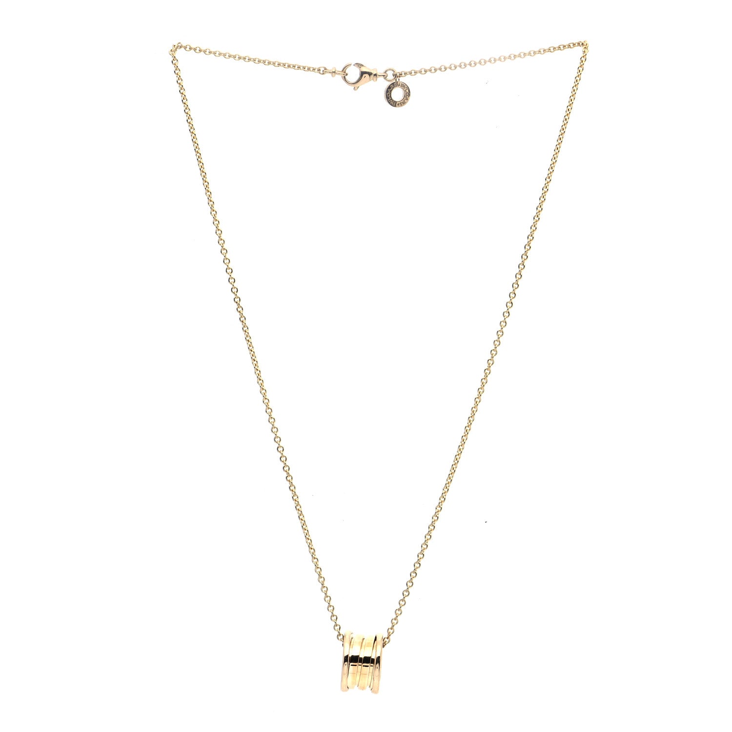 Bulgari 18K Yellow Gold B.Zero1 Pendant Necklace 2 of 5