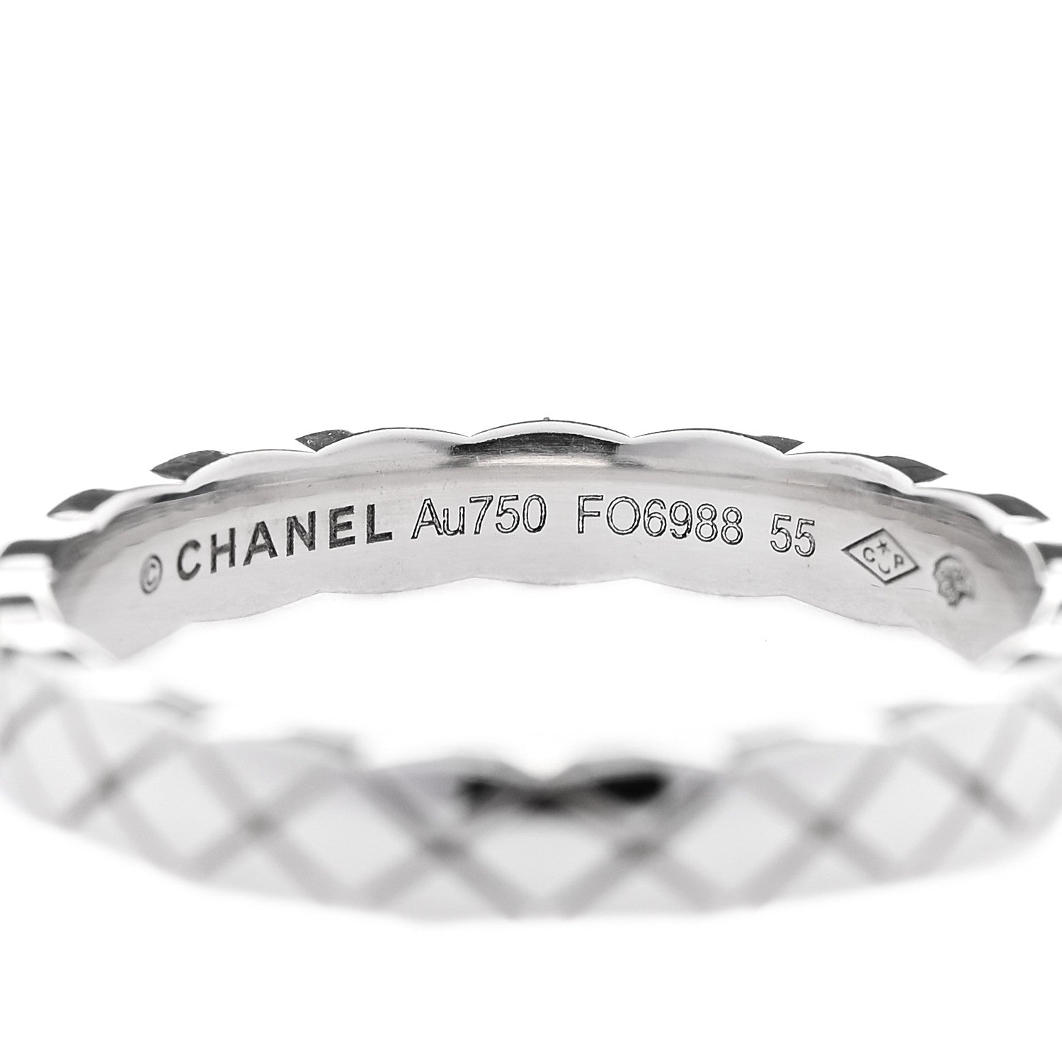 Chanel 18K White Gold Mini Coco Crush Ring 55 7.25 4 of 4